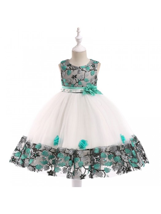 Vestito Bambina Cerimonia Girl Summer Flower Special Occasion Dress DGZF012D